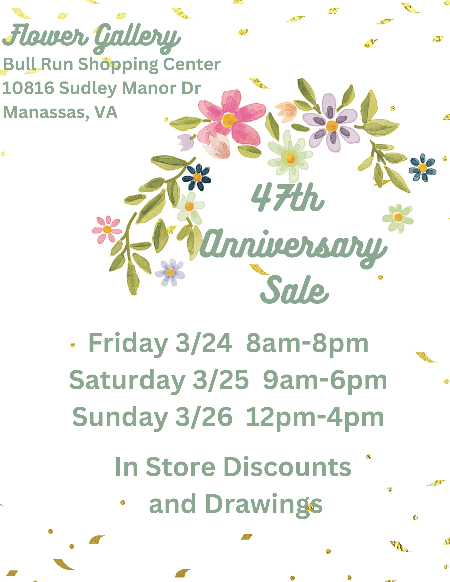 Flower Gallery Manassas 47th Anniversary! icon